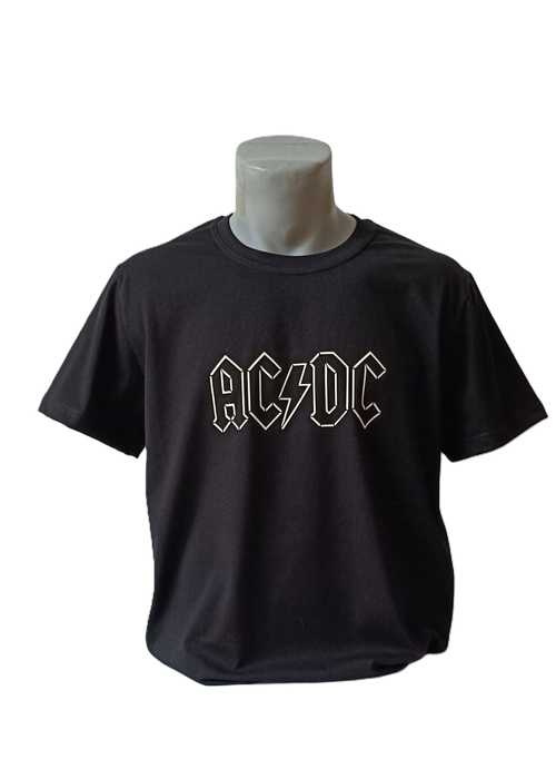 Тениска около врата-щампа „AC-DC1“
